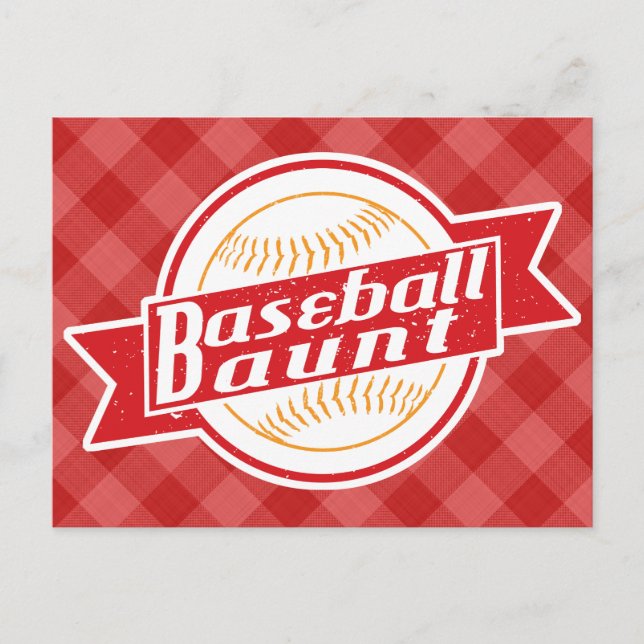 Baseball Tante Postkarte (Vorderseite)