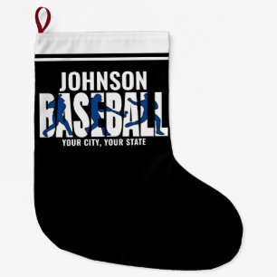 Baseball Team ADD NAME Champion Game Player Großer Weihnachtsstrumpf