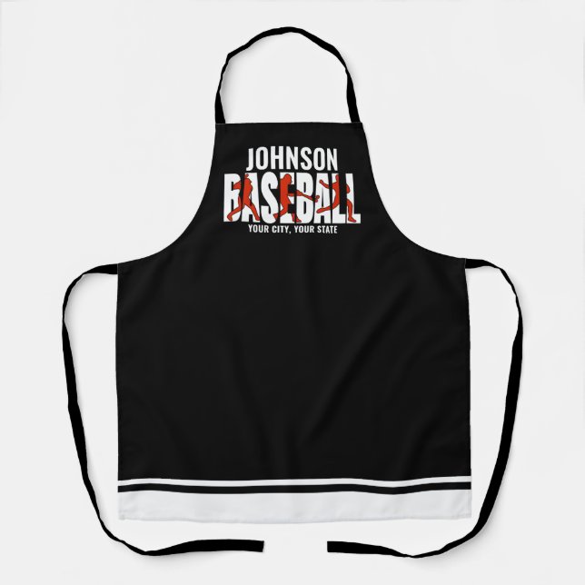 Baseball Team ADD NAME Champion Game Player Schürze (Vorderseite)