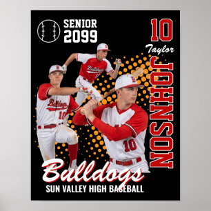 Baseball-Team benutzerdefiniertes Foto Senior Nigh Poster