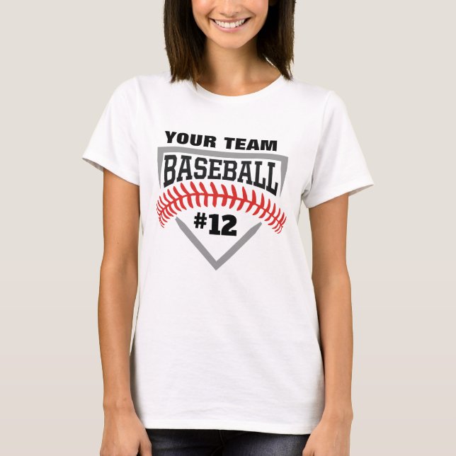 Baseball Team Custom Mascot Schnürsenkel Base & Nu T-Shirt (Vorderseite)