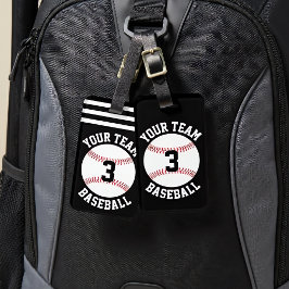Baseball Team Name und Spielnummer Baseball Bag Gepäckanhänger