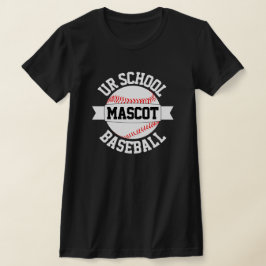 Baseball-Team/Schulname & Mascot T - Shirt der Fra