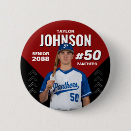 Baseball Team Senior Night Custom Color Sports Button