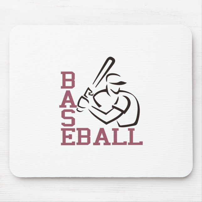 Baseball-Teig Mousepad (Vorne)