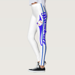 Baseball-Text mit Streifen und Kugeldruck-Leggings Leggings