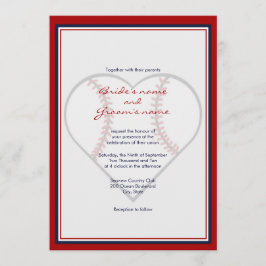 Baseball-Thema Hochzeit Einladungen