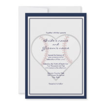Baseball-Thema Hochzeit Einladungen