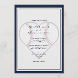 Baseball-Thema Hochzeit Einladungen