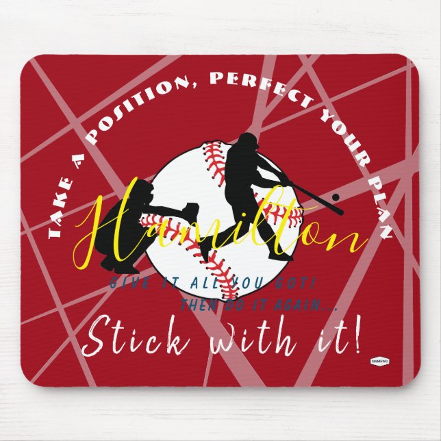 Baseball Thema Personalisiert Mousepad (Vorne)