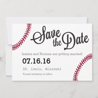 Baseball-Thema Save the Date