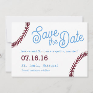 Baseball-Thema Save the Date Einladung