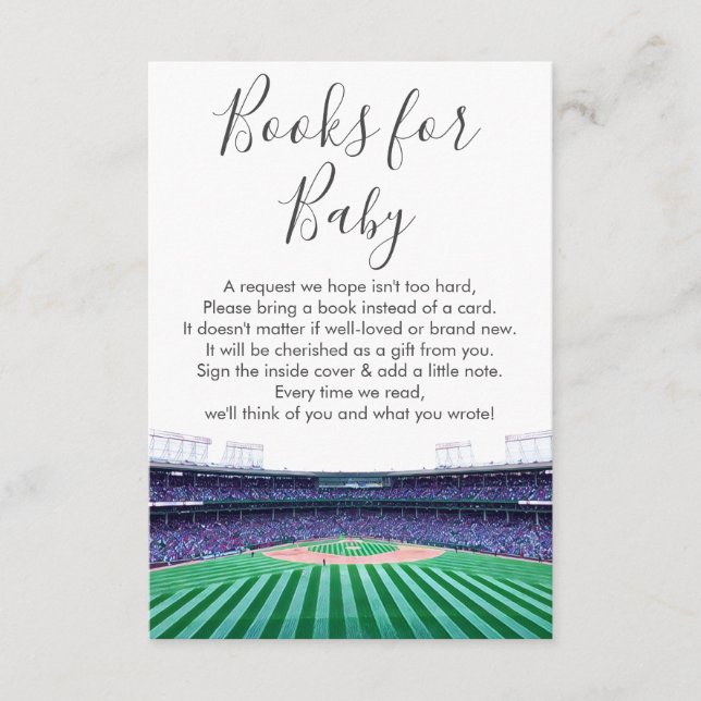 Baseball Theme Books for Baby Enclosure Card Begleitkarte (Vorderseite)