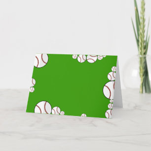 baseball theme note card karte