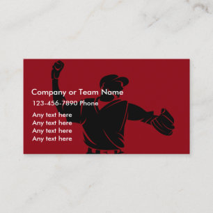 Baseball Theme Sports Business Cards Visitenkarte