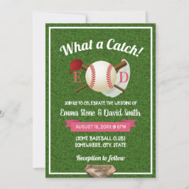 Baseball Theme Sports Wedding Einladung