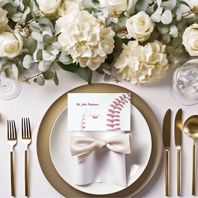 Baseball Theme Wedding mit Gast Name Platzkarte (Von Creator hochgeladen)