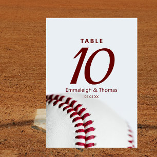 Baseball Theme Wedding Tischnummer