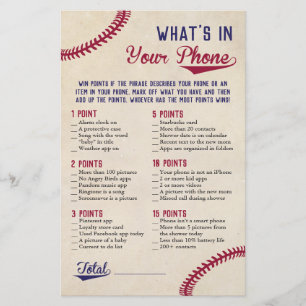 Baseball Themed Baby Dusche Was ist in Ihrem Telef Flyer