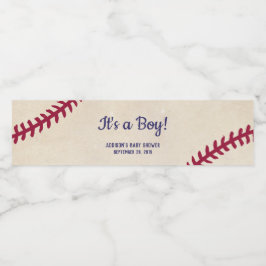 Baseball Themed Baby Dusche Wasserflaschen Labels