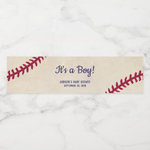 Baseball Themed Baby Dusche Wasserflaschen Labels