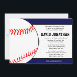 Baseball Themed Bar Mitzvah Einladung<br><div class="desc">Baseball Themed Bar Mitzvah. Erhältlich in verschiedenen Farben.</div>