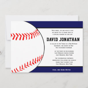 Baseball Themed Bar Mitzvah Einladung