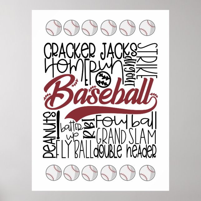 Baseball Themed Poster (Vorne)