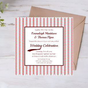Baseball-Themen-Sport-Quadrat-Hochzeit Einladung