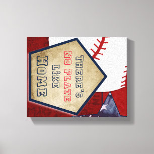 Baseball-themenorientierter Jungen-Raum-Dekor Leinwanddruck