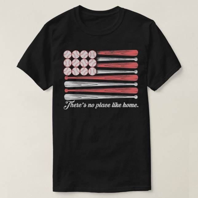 Baseball Therex27s kein Ort wie Zuhause T-Shirt (Design vorne)
