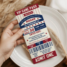 Baseball Ticket Geburtstagsparty Einladung