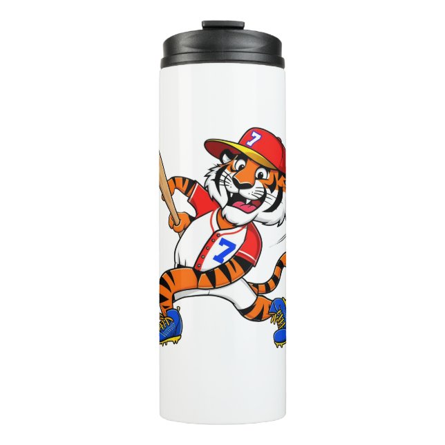 Baseball Tiger Thermosbecher (Vorderseite)