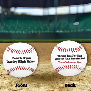 Baseball-Trainer Dankeschön Würdigung Baseball