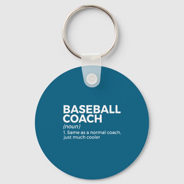 Baseball-Trainer-Definitionsdesign Schlüsselanhänger (Vorderseite)