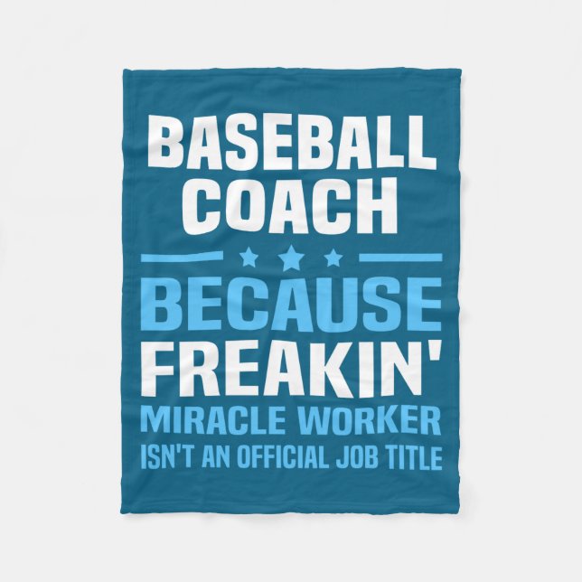 Baseball-Trainer Fleecedecke (Vorderseite)