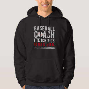Baseball-Trainer I unterrichte Kinder im Schlagen Hoodie