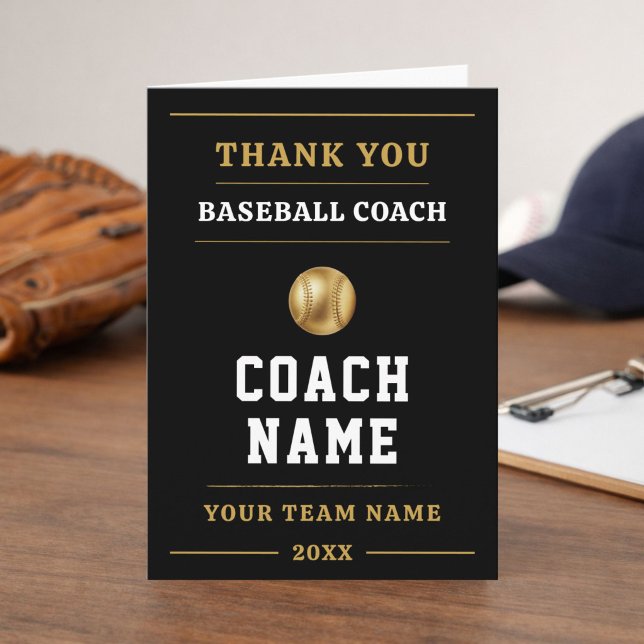 Baseball-Trainer-Team-Würdigungsgeschenk Dankeskarte (Von Creator hochgeladen)