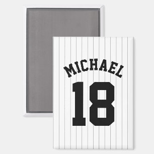 Baseball-Trikot mit individuellem Namen und Nummer Magnet