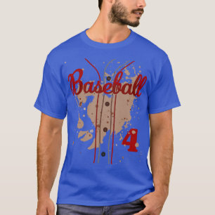 Baseball-Trikot Nummer 4 Baseballuniform Schmutzig T-Shirt