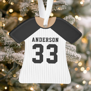 Baseball-Trikot Sportteam Uniform Schwarz Ornament