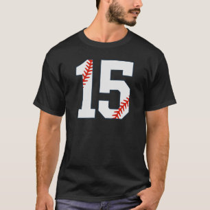 Baseball-Trikotnummer 15 T-Shirt