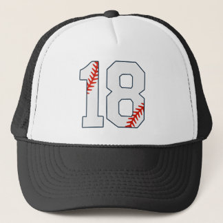 Baseball-Trikotnummer 18 Truckerkappe