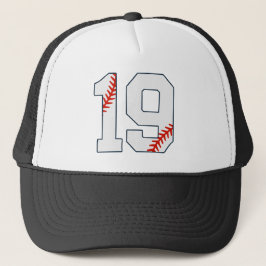 Baseball-Trikotnummer 19 Truckerkappe