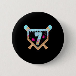 Baseball-Tropf-Eiscreme-Tropfen 7-jähriges 7. Bi Button