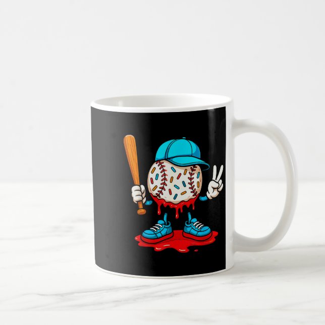 Baseball-Tropf für Jungen Eiscreme-Tropf Baseball  Kaffeetasse (Rechts)