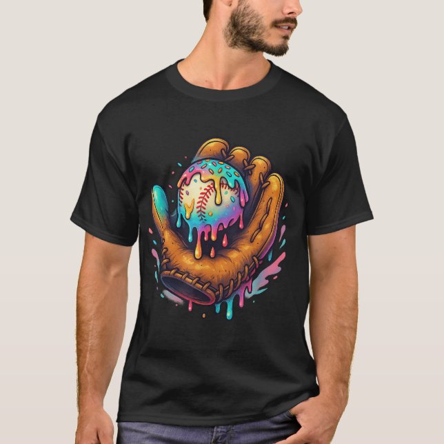 Baseball Tropfen Baseball Lifestyle 101 Apparel T-Shirt (Vorderseite)
