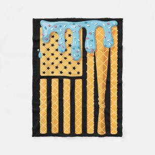 Baseball Tropfen Bat Boys Driving Ice Cream Americ Fleecedecke