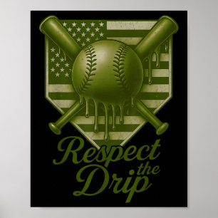 Baseball Tropfen Boys Ice Cream Camouflage Usa 4. Poster