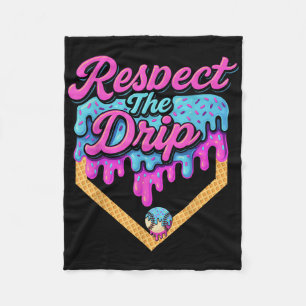 Baseball Tropfen Boys Zuhause Plate Ice Cream Resp Fleecedecke